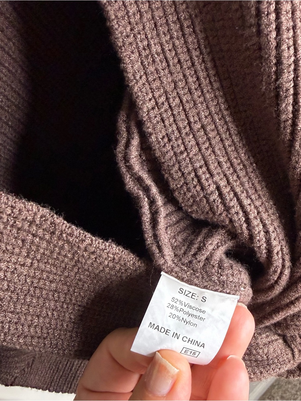 Pink Queen Brown V-Neck Twist-Front Sweater - Picture 3 of 4